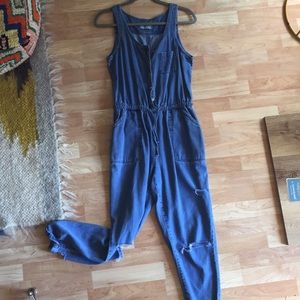 Super flattering denim jumpsuit!